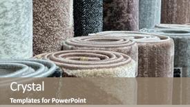  Presentation with roll fabric in store room - PPT layouts featuring cover - carpets variety selection rolled up background and a gray colored foreground