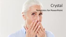  Presentation with lady - PPT layouts consisting of cover - close-up portrait of charming old background and a light gray colored foreground