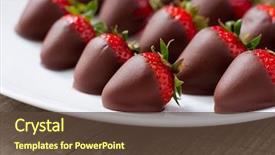  Presentation with strawberries - Cool new presentation with cover - homemade red strawberries dipped backdrop and a tawny brown colored foreground