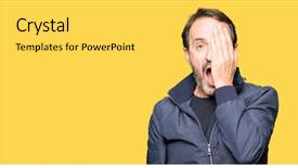  Presentation with face pain - Theme having cover - middle age handsome man wearing background and a yellow colored foreground