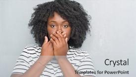  Presentation with american graduation african education - Cool new PPT theme with cover - young african american plus size backdrop and a light gray colored foreground