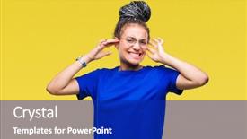  Presentation with african music - Beautiful slides featuring cover - young braided hair african american backdrop and a royal blue colored foreground