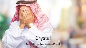  Presentation with crying - Cool new presentation with cover - young handsome man wearing keffiyeh backdrop and a lemonade colored foreground