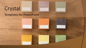  Presentation with earth tone - Colorful slide deck enhanced with cover abstract back ground backdrop and a coral colored foreground