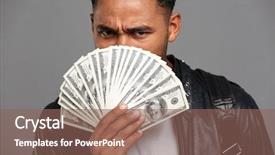  Presentation with afro - Colorful presentation design enhanced with cover economy - close up portrait backdrop and a violet colored foreground