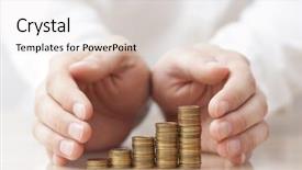  Presentation with money - Amazing PPT theme having cover economy - protect your money backdrop and a white colored foreground