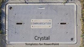  Presentation with infrastructure - Presentation theme having cover for underground communications infrastructure background and a  colored foreground