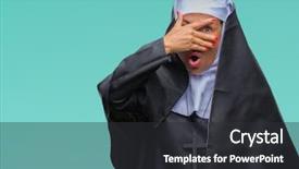  Presentation with palm sunday christian catholic - Slides consisting of cover habit - middle age senior christian catholic background and a dark gray colored foreground