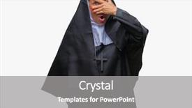  Presentation with christian - Colorful slides enhanced with cover habit - middle age senior christian catholic backdrop and a  colored foreground