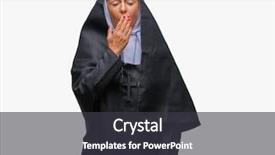  Presentation with christian - Amazing slide deck having cover habit - middle age senior christian catholic backdrop and a  colored foreground