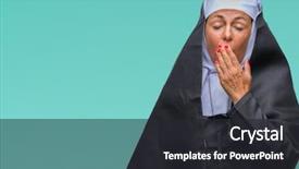  Presentation with christian - Beautiful presentation featuring cover habit - middle age senior christian catholic backdrop and a dark gray colored foreground