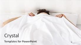  Presentation with concept - Slides having cover lifestyle - morning concept man under covering background and a white colored foreground