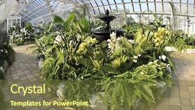  Presentation with water fountain - Beautiful slide deck featuring cover of the franklin park backdrop and a tawny brown colored foreground