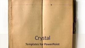  Presentation with old page - PPT theme with cover page - old book ancient book isolated background and a coral colored foreground