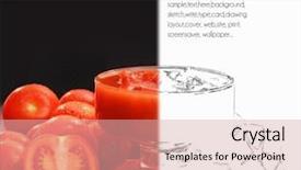  Presentation with pop art - Presentation theme with cover page - pop art tomato background background and a soft green colored foreground