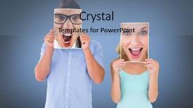  Presentation with feeling useless - Amazing presentation theme having cover page - pretty young blonde feeling surprised backdrop and a ocean colored foreground