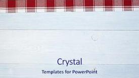  Presentation with old traditional romanian folk costumes - Audience pleasing presentation theme consisting of cover red white - folded tablecloth over old wooden backdrop and a sky blue colored foreground