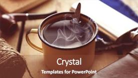  Presentation with coffee cup - Amazing slide set having cover tobacco - cup of strong coffee backdrop and a tawny brown colored foreground