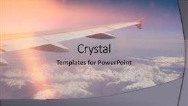  Presentation with alps - Slide deck featuring covered alps through airplane france background and a  colored foreground