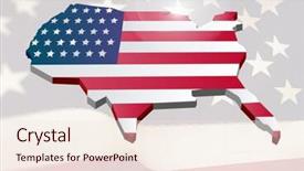  Presentation with usa flag and energy - Slide set featuring covered by the american flag background and a lemonade colored foreground