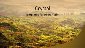  Presentation with colombia - Theme consisting of covered in coffee and banana background and a coral colored foreground