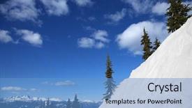  Presentation with british columbia canada - Beautiful theme featuring covered mountain side in whistler backdrop and a  colored foreground