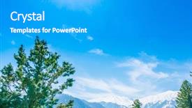  Presentation with snow tree - Colorful PPT theme enhanced with covered mountains landscape kashmir state backdrop and a  colored foreground