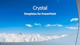  Presentation with snow - PPT theme having covered mountains landscape kashmir state background and a gray colored foreground