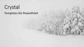  Presentation with winter storm - Colorful presentation enhanced with covered with snow on winter backdrop and a light gray colored foreground