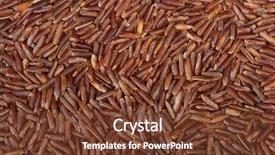  Presentation with food red - Presentation design with covered with the red rice background and a tawny brown colored foreground