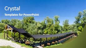  Presentation with wood bridge - Cool new presentation with covered wooden bridge kolarovo slovakia backdrop and a  colored foreground