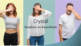  Presentation with chinese american - Colorful PPT theme enhanced with covering eyes for surprise blind backdrop and a  colored foreground