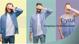  Presentation with chinese american - Theme consisting of covering eyes for surprise blind background and a light blue colored foreground