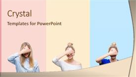  Presentation with beautiful midnight sun over - PPT theme consisting of covering eyes for surprise blind background and a cream colored foreground