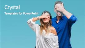  Presentation with loving hearts love heart candy - Slides consisting of covering eyes for surprise blind background and a  colored foreground