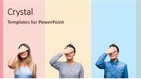  Presentation with collage - Slide set featuring covering eyes for surprise blind background and a lemonade colored foreground