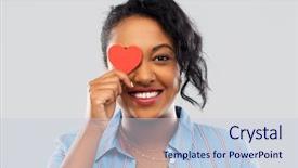  Presentation with african charity - PPT layouts having covering one eye with red background and a lemonade colored foreground