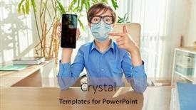  Presentation with social life - Slide deck featuring covid-19-and-life-emotional background and a coral colored foreground