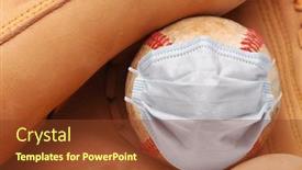  Presentation with covid - Slide set featuring covid-19-and-sports-concept background and a tawny brown colored foreground