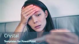  Presentation with virus infection - PPT theme having covid-19-coronavirus-fever-symptom background and a ocean colored foreground