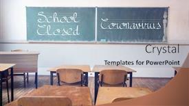  Presentation with universities - Cool new PPT layouts with covid-19-coronavirus-pandemic-2019 backdrop and a light blue colored foreground