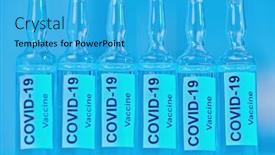  Presentation with covid vaccine - Presentation enhanced with covid-19-coronavirus-vaccine-victory background and a teal colored foreground