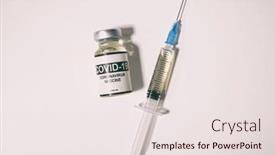  Presentation with covid vaccine - Audience pleasing PPT layouts consisting of covid-19-coronavirus-vaccine backdrop and a lemonade colored foreground