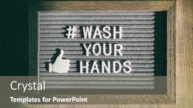  Presentation with hand hygiene - Slides featuring covid-19-hand-hygiene-coronavirus background and a gray colored foreground