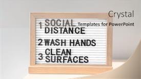  Presentation with guidelines - Presentation theme consisting of covid-19-health-hygiene-guidelines background and a light gray colored foreground