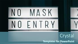  Presentation with face mask - Amazing presentation having covid-19-mask-obligatory backdrop and a ocean colored foreground