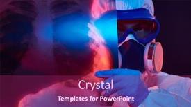  Presentation with pneumonia - Theme consisting of covid-19-or-2019-ncov background and a violet colored foreground