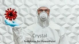  Presentation with covid coronavirus - PPT theme having covid-19-or-2019-ncov background and a light gray colored foreground