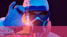  Presentation with ampoule - PPT theme consisting of covid-19-or-sars-cov background and a red colored foreground