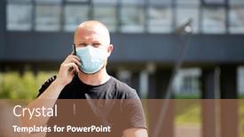  Presentation with virus disease - Amazing slide set having covid-19-pandemic-coronavirus-business backdrop and a coral colored foreground